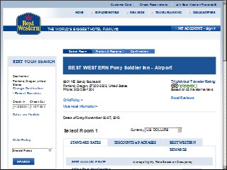 Web site www.ponysoldierinns.com, Best Western Pony Soldier Inn - Airport